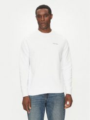 Calvin Klein Bluza Linear Box Logo K10K114259 Biały Regular Fit. Białe bluzy bez kaptura męskie CALVIN KLEIN, l, z bawełny. Za 249.99 zł.