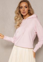 Jasnoróżowa Bluza Barbythia. Czerwone bluzy z kapturem damskie Renee, xs, z bawełny. Za 39.99 zł.