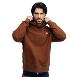 Męska bluza z kapturem Siroko Hoodart Brown. Brązowe bluzy z kapturem męskie SIROKO, m, z bawełny. Za 257.00 zł.