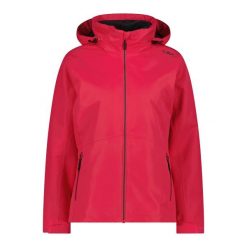 Damska kurtka wodoodporna CMP. Czerwone kurtki damskie CMP, bez wzorów, bez kaptura. Za 518.45 zł.