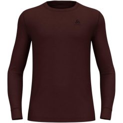 Bluza termoaktywna męska Odlo Merino 200 BL Top Crew Neck LS. Brązowe bluzy bez kaptura męskie Odlo, l. Za 319.99 zł.