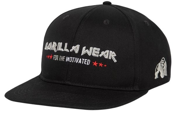 Wayne Snapback Czapka - Czarny. Czarne czapki męskie GORILLA WEAR, bez wzorów, z bawełny. Za 170.00 zł.