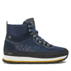 Trapery Napapijri. Niebieskie buty zimowe męskie Napapijri, bez zapięcia. Za 449.99 zł.