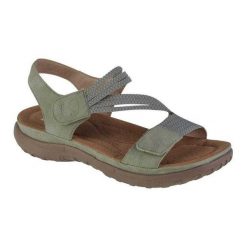Sandały Damskie Skóra Syntetyczna. Czarne obuwie trekkingowe damskie Rieker. Za 344.99 zł.