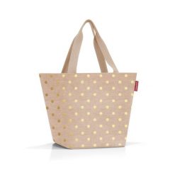 Torba shopper m, metallic dots coffee. Shopper bag damskie Reisenthel, bez wzorów, z materiału, na ramię, bez dodatków. Za 146.90 zł.