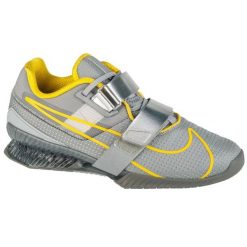 Buty treningowe Nike Romaleos 4 CD3463-002 szaro-żółte szare. Szare buty fitness męskie na fitness i siłownię. Za 947.71 zł.