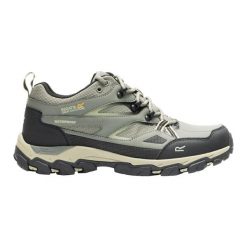 Męskie buty do chodzenia Holcombe Low III. Zielone buty trekkingowe męskie Regatta, z materiału, bez zapięcia, trekkingowe. Za 286.00 zł.
