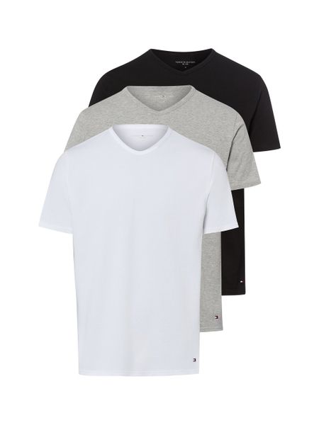 Tommy Hilfiger T-shirt w 3-paku Mężczyźni Bawełna czarny|szary, S. Czarne t-shirty męskie Tommy Hilfiger, m, bez wzorów, z bawełny, bez kołnierzyka. Za 209.95 zł.