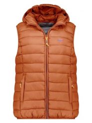 Geographical Norway Kamizelka pikowana "Vatikolor" w kolorze jasnobrązowym rozmiar: M. Brązowe kamizelki damskie Geographical Norway, m. Za 113.99 zł.