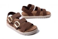 YOKONO TUNEZ-127 SER LODO brązowy, sandały damskie. Brązowe sandały damskie Yokono, bez wzorów, bez obcasa, na płaskiej podeszwie. Za 264.90 zł.