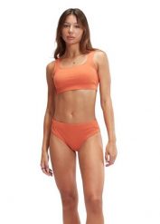 Bikini SPEEDO z głębokim dekoltem w kształcie litery U, rozmiar UK 28 / EU 38. Brązowe bikini damskie Speedo, bez wzorów. Za 232.89 zł.