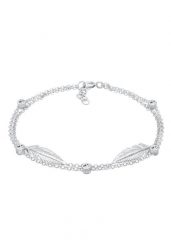 Elli Damski wisior z piórami i kryształami w srebrze próby 925 sterling silver Bransoletki 1 ct. Szare bransoletki damskie Elli, srebrne. Za 233.99 zł.