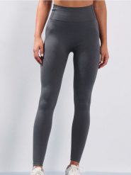 Legginsy sportowe z ozdobnymi przeszyciami - szary. Szare legginsy damskie Sinsay, l, bez wzorów. Za 39.99 zł.