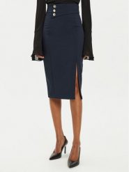 Rinascimento Spódnica midi CFC0119972003 Granatowy Slim Fit. Niebieskie spódniczki damskie RINASCIMENTO, l, bez wzorów, z syntetyku, midi. Za 419.99 zł.