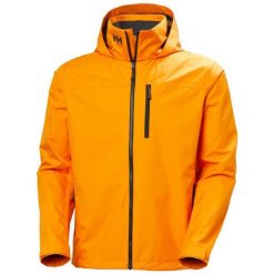 Kurtka wodoodporna Helly Hansen Crew Hooded 2.0. Brązowe kurtki męskie Helly Hansen, na lato, l, bez wzorów, z polaru, z kapturem. Za 687.50 zł.