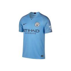 Koszulka piłkarska Manchester City 18/19. Niebieskie t-shirty damskie Nike, l, bez ramiączek, na fitness i siłownię. Za 269.99 zł.