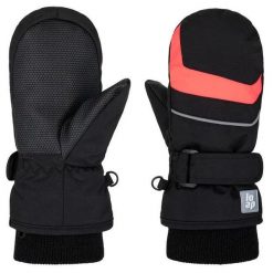 Rękawiczki dziecięce Loap Ruti Czarne. Czarne rękawiczki dziecięce ZSPORT, z włókna, bez ramiączek. Za 48.58 zł.