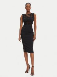 Babylon Sukienka koktajlowa EL0734 Czarny Slim Fit. Czarne sukienki damskie Babylon, bez wzorów, z syntetyku, wizytowe, bez kołnierzyka, bez ramiączek. Za 1,519.00 zł.