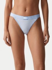 Tommy Hilfiger Stringi UW0UW06499 Niebieski jasny. Niebieskie stringi damskie Tommy Hilfiger, m, bez wzorów, z bawełny. Za 99.99 zł.