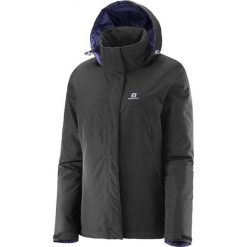Salomon kurtka narciarska Elemental Insulated Jkt W Black S. Czarne kurtki narciarskie i snowboardowe damskie Salomon, s, bez wzorów, bez kaptura, narciarskie. W wyprzedaży za 340.00 zł.