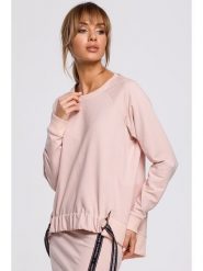 Made of emotion Bluza w kolorze jasnoróżowym rozmiar: XXL. Różowe bluzy bez kaptura damskie Made Of Emotion, xxl. Za 76.39 zł.