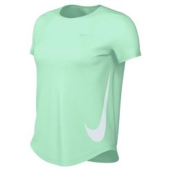 Koszulka do biegania damska Nike HV2772. Zielone t-shirty damskie Nike, xs, bez wzorów, z materiału, bez ramiączek. Za 269.99 zł.