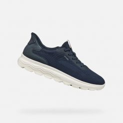 Tenisówki Geox Model U Spherica Plus Kolor Niebieski. Niebieskie trampki i tenisówki męskie Geox, bez wzorów, z materiału, bez zapięcia. Za 420.00 zł.