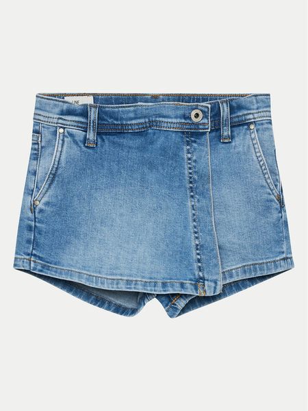 Pepe Jeans Szorty jeansowe A-Line Skort Hw Jr PG800862 Niebieski Regular Fit. Niebieskie spodnie dziewczęce Pepe Jeans, z bawełny. Za 219.99 zł.