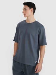 4F T-shirt oversize z modalem męski - szara XXL. Szare t-shirty męskie 4f, m, bez wzorów, z bawełny, bez kołnierzyka. W wyprzedaży za 59.99 zł.