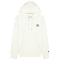 Bluza sportowa damska Champion Wmns City Snack Organic Cotton Blend Hoodie. Białe bluzy sportowe damskie CHAMPION, s, bez wzorów, bez ramiączek, z kapturem. Za 525.00 zł.