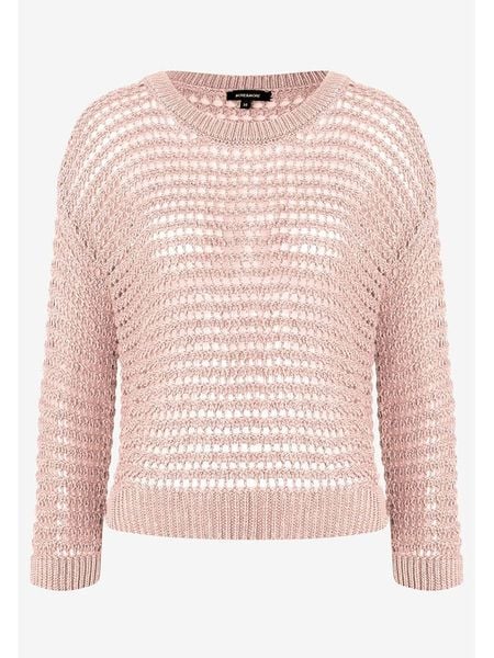 More & More Sweter w kolorze jasnoróżowym rozmiar: 40. Różowe swetry klasyczne damskie MORE & MORE, ze splotem, bez kołnierzyka. Za 74.28 zł.