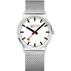 Zegarek męski Mondaine A638.30350.16SBZ, Quartz, 40mm, 3ATM. Szare zegarki męskie MONDAINE, ze stali. Za 1,510.55 zł.
