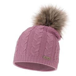 Czapka Damska z Wełny Merino Bafi - Fioletowa. Fioletowe czapki zimowe damskie Molly, z materiału. Za 59.00 zł.