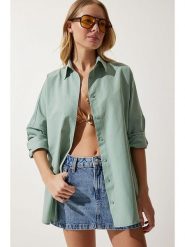 Happiness Istanbul Koszula w kolorze zielonym rozmiar: 38. Zielone koszule damskie Happiness Istanbul, bez wzorów, bez kołnierzyka, bez ramiączek. Za 56.53 zł.
