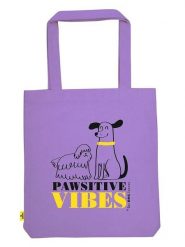 Moses. Torba zakupowa ''Pawsitive Vibes'' w kolorze fioletowym - 42 x 39 cm rozmiar: onesize. Różowe shopper bag damskie moses., bez wzorów, z materiału, bez dodatków. Za 49.41 zł.