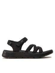 Skechers Sandały Go Walk Flex Sandal-Sunshine 141450/BBK Czarny. Czarne sandały damskie Skechers, bez wzorów, z materiału, bez obcasa, na płaskiej podeszwie. Za 219.99 zł.