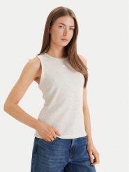 Calvin Klein Jeans Top LV047F232G Beżowy Regular Fit. Brązowe topy damskie Calvin Klein Jeans, m, bez wzorów, z bawełny, bez ramiączek. Za 169.99 zł.