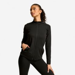 Second Life - Bluza sportowa damska Domyos - Stan Doskonały. Czarne bluzy sportowe damskie Decathlon, m, z materiału. Za 41.99 zł.