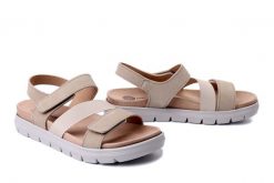 DR. BRINKMANN 710270-08 beige, sandały damskie. Brązowe sandały damskie Dr. Brinkmann, bez wzorów, ze skóry, bez obcasa. Za 329.90 zł.