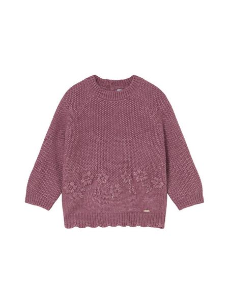 Mayoral Sweter 2352 Różowy Regular Fit. Czerwone swetry dziewczęce Mayoral, bez wzorów, z syntetyku, bez kołnierzyka. Za 119.99 zł.