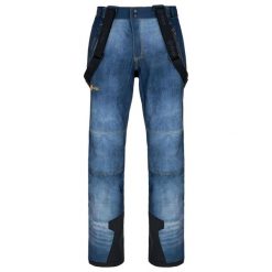 Męskie softshellowe spodnie narciarskie Kilpi JEANSO-M. Niebieskie spodnie materiałowe męskie Kilpi, bez wzorów, z softshellu, sportowe. Za 422.05 zł.