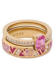 Guess Pierścionek JUBR06 421JW Złoty. Żółte pierścionki damskie Guess, ze stali. Za 299.99 zł.