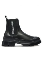 KARL LAGERFELD Trapery KL25244 Czarny. Czarne buty zimowe męskie Karl Lagerfeld, ze skóry, bez zapięcia. Za 839.99 zł.