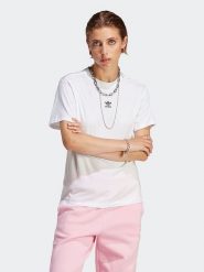 Adidas Koszulka w kolorze białym rozmiar: S. Białe bluzki damskie Adidas, s, bez wzorów, z bawełny, bez kołnierzyka, bez ramiączek. Za 84.79 zł.