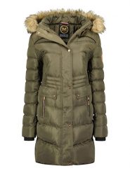 Maison Montaigne Parka "Badomai" w kolorze khaki rozmiar: XL. Brązowe parki damskie Maison Montaigne, xl, z aplikacjami, ze skóry. Za 216.22 zł.