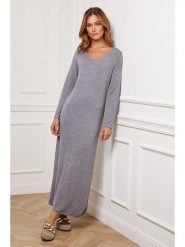 Joséfine Sukienka dzianinowa "Dovel" w kolorze szarym rozmiar: L. Szare sukienki damskie Joséfine, l, bez wzorów, z dzianiny, bez kołnierzyka, bez ramiączek, maxi. Za 147.95 zł.