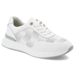 Białe Sneakersy S.Barski Sportowe Obuwie Damskie. Białe buty sportowe na co dzień damskie S.BARSKI, bez wzorów, z materiału. Za 219.00 zł.