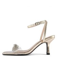 Loft37 Skórzane sandały w kolorze złotym rozmiar: 39. Żółte sandały damskie loft37, bez wzorów, bez obcasa, na koturnie. Za 382.99 zł.