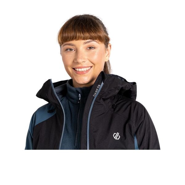 Kurtka Wodoodporna Damska Traversing. Czarne kurtki damskie Dare 2b, s, bez wzorów, z materiału, z kapturem. Za 188.99 zł.