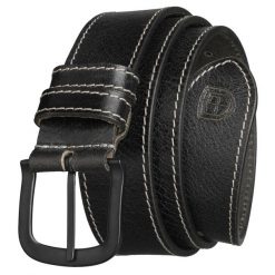 Pasek męski skórzany czarnym kolorze z klasyczną klamrą Peterson PTN LTE-2727-BLACK. Czarne paski męskie Peterson, bez wzorów, klasyczne. Za 59.99 zł.